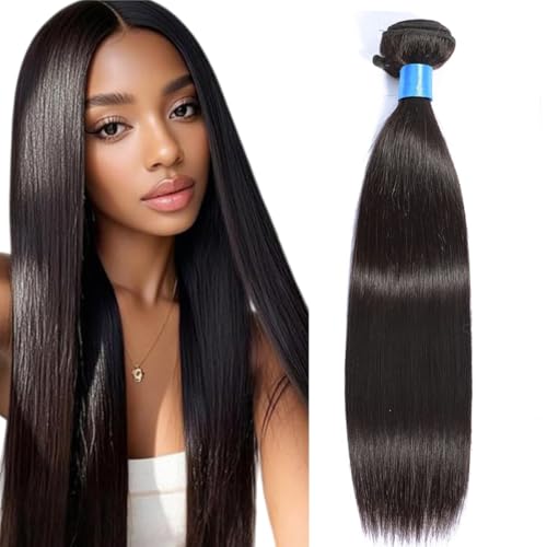 Brazilian Virgin Straight Hair Bundle - 18 Inch Unprocessed Human Hair Weave
