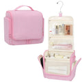 Relavel Pink Large Travel Hanging Toiletry Bag for Women & Kids