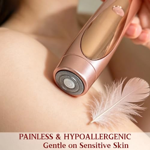 2-in-1 Waterproof Bikini & Face Hair Trimmer for Women - Rose Gold