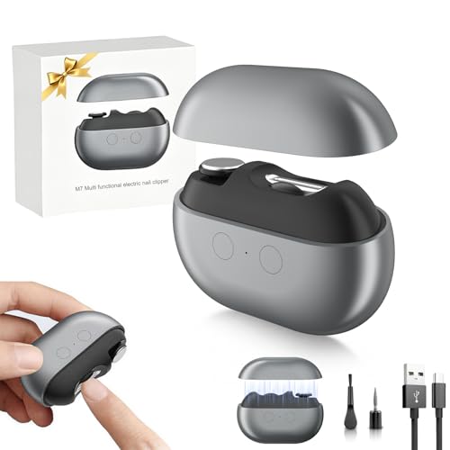 Electric Nail Clipper with Light & Storage - 3-in-1 Manicure & Pedicure, Safe for Babies & Adults (Variation A)