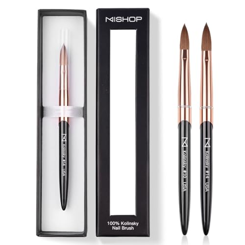 M ? Regal 100% Kolinsky Acrylic Nail Brush | Professional Acrylic Nail Sculpting & Application Brush | Premium Nail Art Tool for Nail Technicians & Artists (#18)