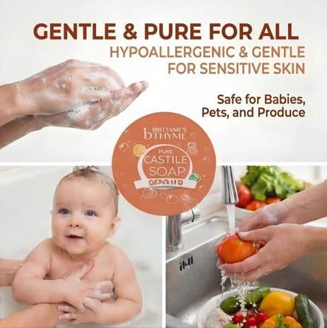 Brittanie's Pure Organic Castile Liquid Soap Refill Frankincense 128oz - Vegan & Eco-Friendly