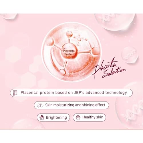 PLARECETA Placenta Facial Sheet Mask, Hydrating & Soothing with Hydrolyzed Collagen for Elasticity Improvement, Rejuvenates & Restores Skin