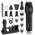 5-in-1 Cordless Waterproof Beard & Hair Trimmer Kit for Men - Rechargeable, Magnetic Heads