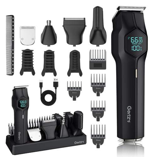 5-in-1 Cordless Waterproof Beard & Hair Trimmer Kit for Men - Rechargeable, Magnetic Heads