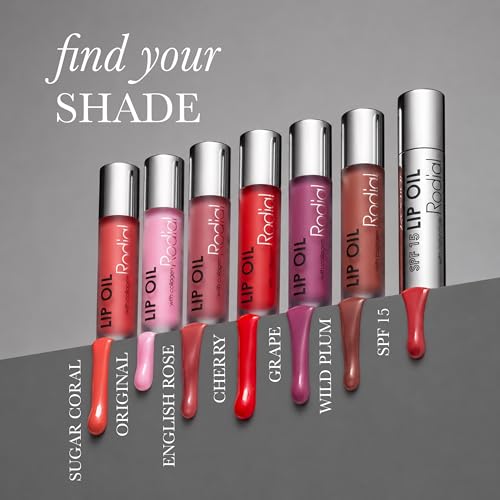 Grape Lip Oil with Collagen & Nourishing Botanical Oils - Hydrating Vegan Lip Gloss