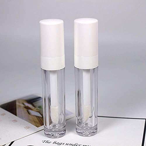 Lip Gloss Tubes 8ml with Wand Cap - White, 30pcs Empty Refill Containers