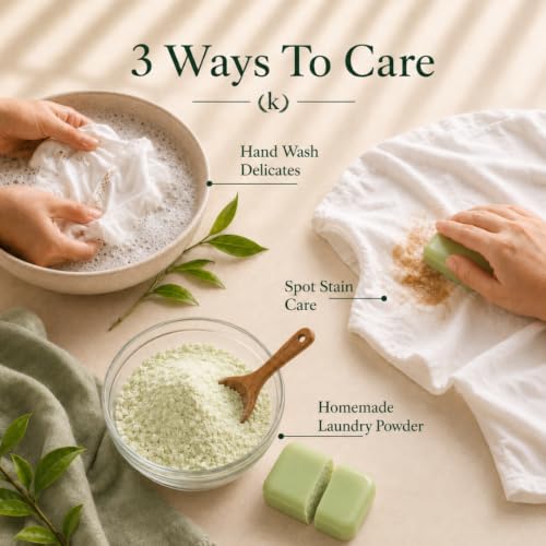 Natural Laundry Soap Bar & Stain Remover - Green Tea, 7 Bars, 24.5 oz