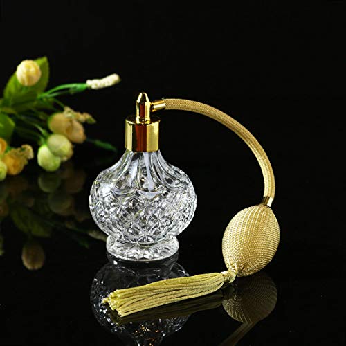 H&D Hyaline & Dora 80ml Clear Refillable Perfume Bottles Pack of 2 - Elegant Glass Spray Containers