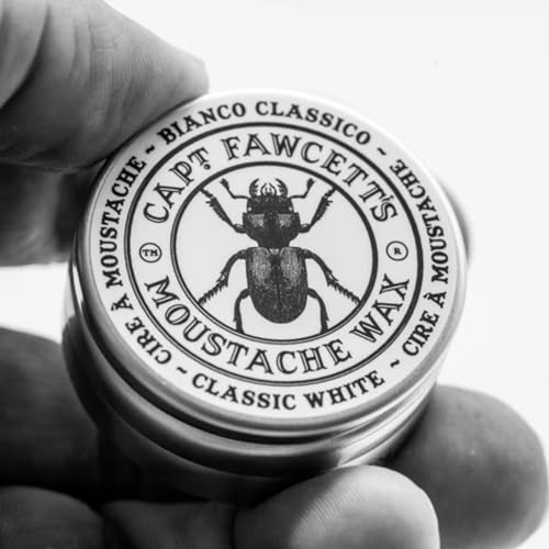 Captain Fawcett Bianco Classico Moustache Wax 15ml - Silver and White Beard Styling