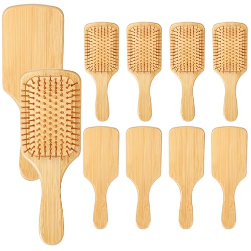 20 Pcs Bamboo Hair Brush Set - Detangling & Scalp Massage for Women Men - Variation of 20