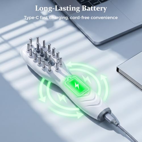 Red Light Therapy Hair Growth Device with Scalp Massager & Liquid Reservoir