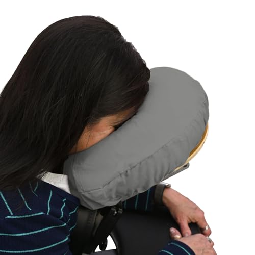 Grey Microfiber Massage Face Cradle Cover 10 Pack - Soft, Breathable, Stain-Resistant