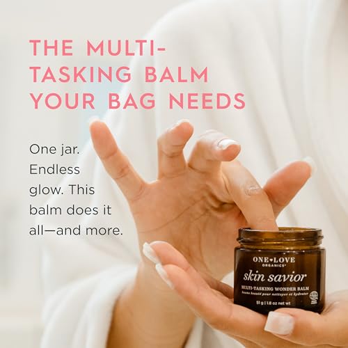 One Love Organics Skin Savior Multi-Tasking Wonder Balm ? Moisturizing Balm for Face & Dry Skin Barrier Repair, Certified Organic & Cruelty Free 1.8 oz