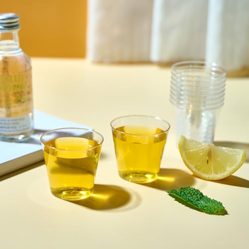 JOLLY CHEF 2000 Pack Clear Disposable Plastic Shot Glasses 1 oz - Mini Shot Cups
