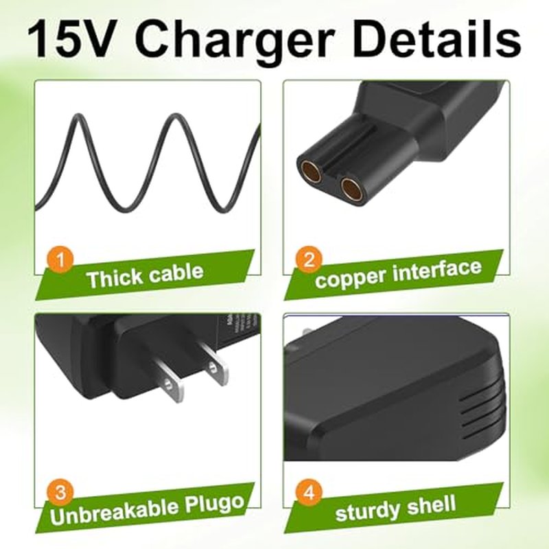 15V Charger Fit for Philips Norelco HQ8505 Series 3000 5000 6000 7000 9000, Multigroom MG5750 MG7750 MG7770 MG7790 BG7030 BG7040 BG5025 QP6531, Fit for Phillips Electric Shaver Razor Trimmer