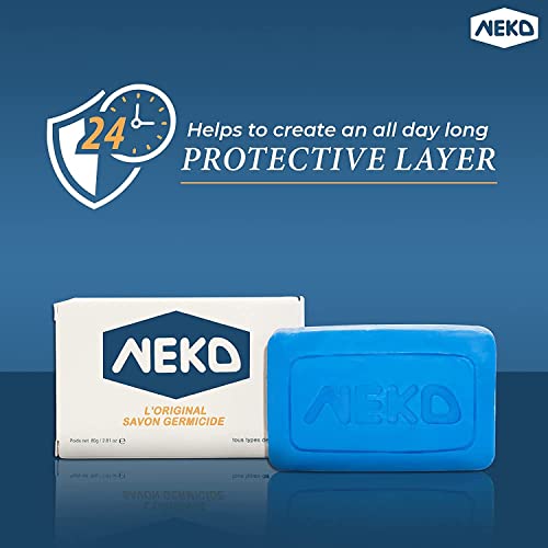 Neko Germicidal Soap - 2.82 oz / 80g - Family Bar Soap, Old Traditional Recipe,