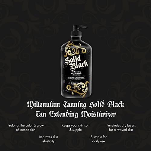 Tanning Lotion with Argan Oil - Solid Black Tan Extender 18.25 fl oz