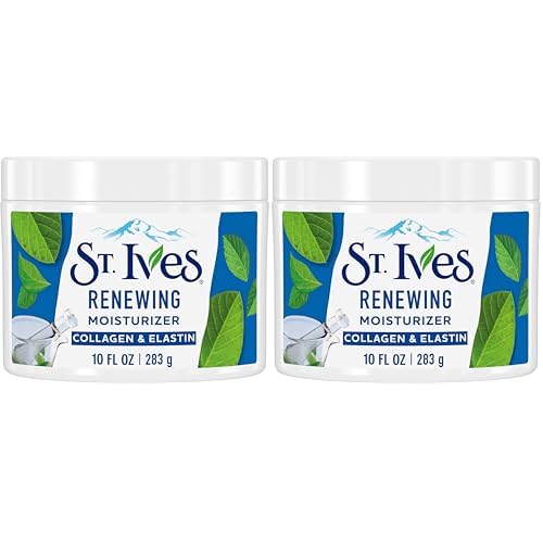 St. Ives Face Moisturizer Cream, Collagen and Elastin, Renewing Facial Moisturizer for Women, Paraben Free, Dermatologist Tested Daily Moisturizing for Dry Skin Cruelty Free, 10 oz (Pack of 2)