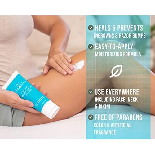 Shobha Ingrown Relief Lotion ? One-Step Ingrown Hair Treatment ? Post Waxing Hair Bump Remover - Skin Care Product for After Face, Body and Bikini Hair Removal, 8 oz