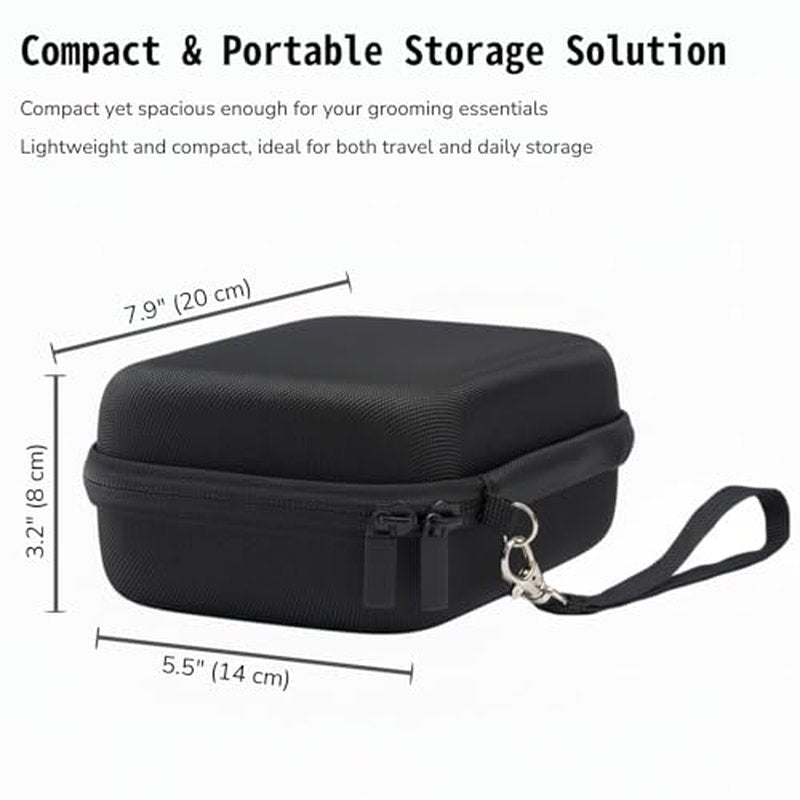 Beard Trimmers Case, Hair Clipper Shaving Hard Travel Case Compatible with Norelco Multigroom Series 9000/7000/5000/3000, OLOV, Ufree, Oneblade, Electric Body Shaver and Accessories -Black
