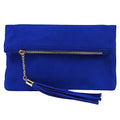 JNB Women's Faux Microsuede Foldover Mini Pouch