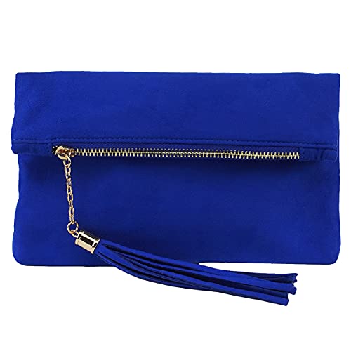JNB Women's Faux Microsuede Foldover Mini Pouch