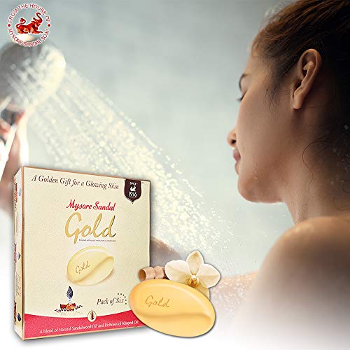 Mysore Sandal Gold Soap, 125 Grams Per Unit (Pack of 6)