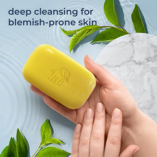 Natural Elephant Dead Sea Sulfur Soap 4.4 oz Pack of 5 for All Skin Types