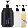 Massage Oil Warmer Heater with Dual 8.5oz Massage Oil Bottles & Funnel, Adjustable Temp (86?149¡ÆF) & Timer (0.5?24H), Compact & Quiet Heated Lotion Warmer Dispenser for Spa, Salon, Home Use