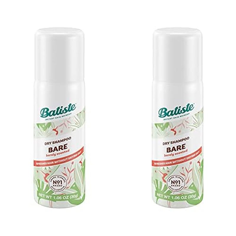 Batiste Dry Shampoo, Bare, Mini Travel Size 1.6 oz (Pack of 2)