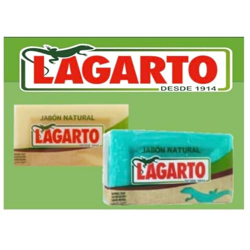 Lagarto JAB?N Natural Green 250 Gr + Lagarto JAB?N Natural 250 Gr (Pack of 2)