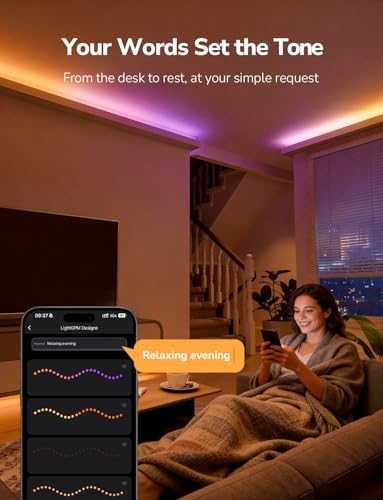 Lepro S1 100ft AI Smart LED Strip Lights with IC, WiFi Compatible, 2 Rolls of 50ft