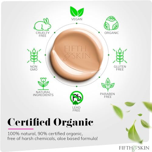 Fifth & Skin: Better¡¯n Ur Skin Liquid Foundation (SOFT BEIGE) - Natural, Organic, Vegan, Cruelty-Free - Gluten-Free Beauty with Buildable Coverage and Palm-Free Luxury - 1 oz