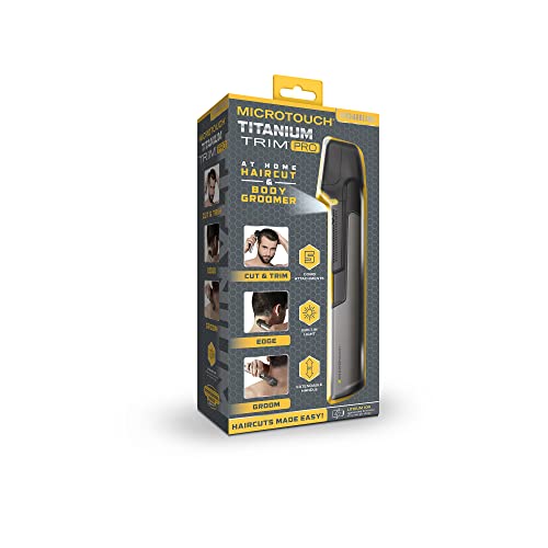 Rechargeable Hair Trimmer and Body Groomer with Attachments - Black