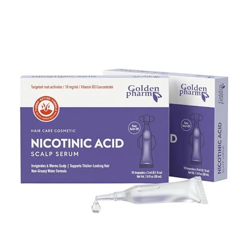 Nicotinic Acid Hair Growth Serum Ampoules - 2-Pack, 20 x 3ml, Thickening & Scalp Activation