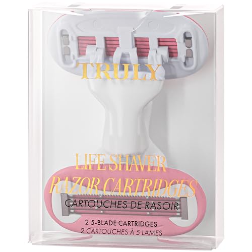 Truly Beauty Magnetic Razor Heads (2pk) | Double-Bladed Refill Cartridges for Silky Smooth Shave | Pivoting Head w/Gel Bars for Comfort | Long-Lasting, Snap-In Design | Fits Signature Razor Handle