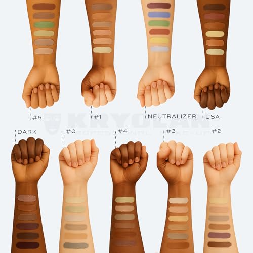 Kryolan Concealer Circle Full Coverage 6-Color Cream Palette - Neutralizer