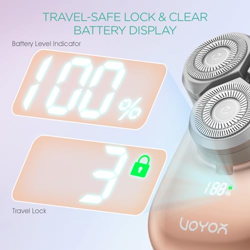 Women’s Electric Shaver - 3D Floating Razor, Waterproof, Gold