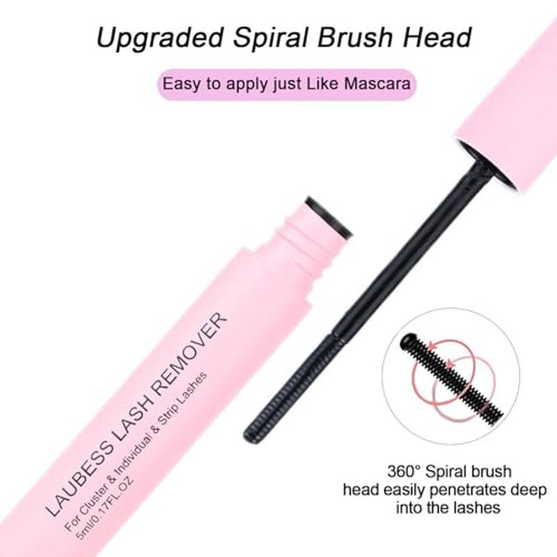 Lash Glue for Eyelash Clusters 3-in-1 Lash Remover for Lash Extensions Eyelash Glue Remover Lash Bond and Seal Waterproof DIY Eyelash Extension Remover 15ml(Black)
