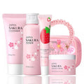 Cherry Blossom Skincare Set Women Gifts - Skin Care Set Hydrating - Skincare for Girls 10-12 Moisturizing - Travel Kit with Cleanser,Toner,Lip Mask,Cream(One Size, Cherry Blossom 6PCS Scent)