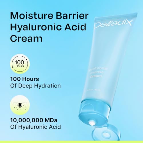Celladix Hyaluronic Intense Cream ? 95% Pure Hyaluronic Acid with Niacinamide & Panthenol ? 100 Hours of Hydration, Barrier Strengthening Care for Smooth, Radiant Skin ? Korean Skincare, 2.70 Fl Oz