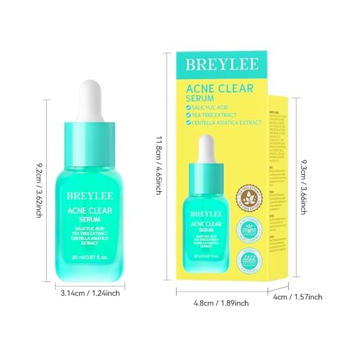 Tea Tree Acne Treatment Serum, Clear Skin Serum for Clearing Severe Acne,Breakout, Remover Pimple and Repair Skin (20ml,0.67oz)