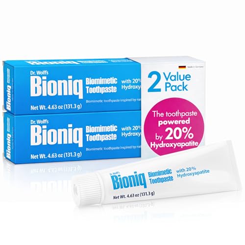Bioniq Classic 20% Hydroxyapatite Toothpaste 4.63 Oz - Pack of 2, Fluoride & SLS-Free