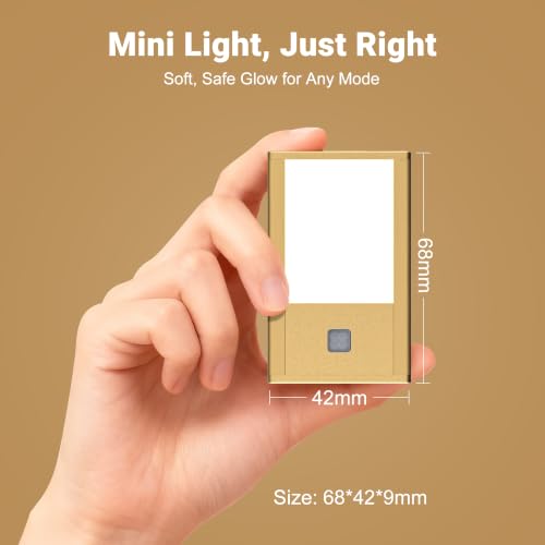 V4light Rechargeable Motion Sensor Night Light - Gold 8-Pack, 3000K Warm White