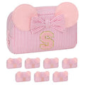 Easter Basket Gifts for Girls, Initial Makeup Bag for Girls, Cute Makeup Bag Small Cosmetic Bag Travel Toiletry Bag, Personalized Birthday Gift for Girls Sister Daughter, Teen Girls Gifts Trendy Stuff