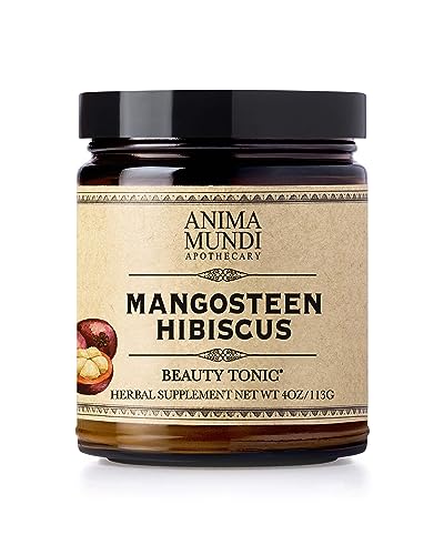 Organic Mangosteen & Hibiscus Beauty Tonic - Skin & Immune Support, 4oz