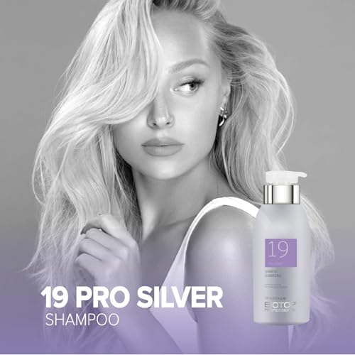 Biotop Professional 19 Pro Silver Purple Shampoo 8.45 oz - Neutralize Brassy Tones for Blonde & Bleached Hair