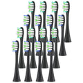 Replacement Toothbrush Heads for Philips Sonicare 16 Pack Black - Soft Bristles