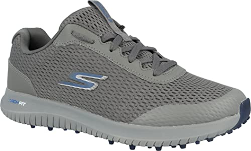 Men's Spikeless Golf Shoes - Skechers Max Fairway 3 Arch Fit Wide Charcoal Navy